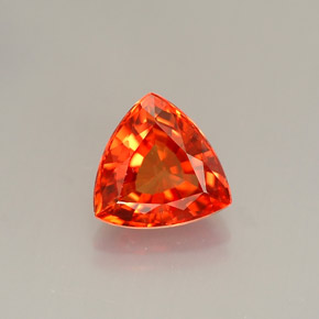 Safira laranja natural 0,99ct, trillion, VVS-VS