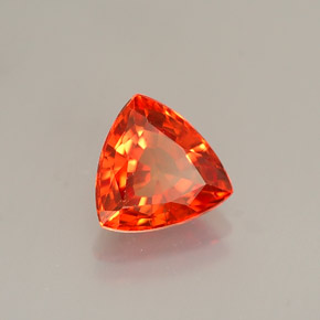 Safira laranja natural 0,99ct, trillion, VVS-VS