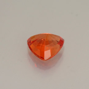Safira laranja natural 0,99ct, trillion, VVS-VS