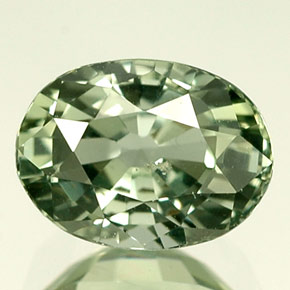 Safira verde natural 1,50ct, corte oval, VS-SI