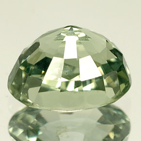 Safira verde natural 1,50ct, corte oval, VS-SI