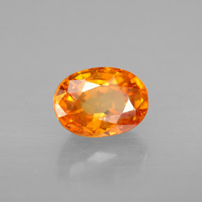 Safira laranja natural 1,50ct, corte oval, VS-SI