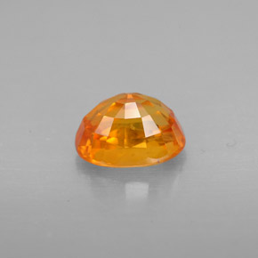 Safira laranja natural 1,50ct, corte oval, VS-SI