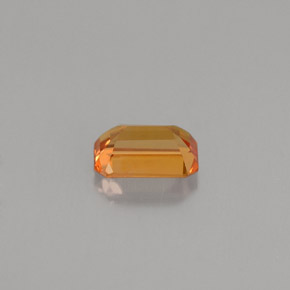 Safira laranja natural 0,75ct, corte esmeralda, VS