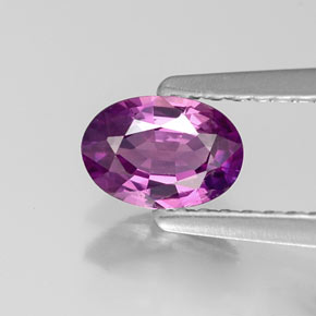 Safira violeta natural 0,55ct, corte oval, VS
