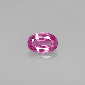 Safira rosa natural 0,59ct, corte oval, VVS
