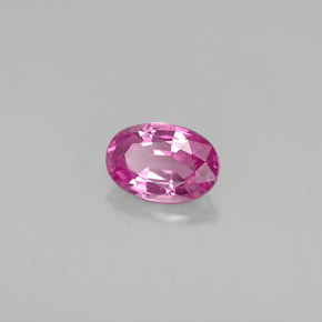 Safira rosa natural 0,59ct, corte oval, VVS