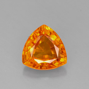 Safira laranja natural 1,04ct, trillion, VVS-VS