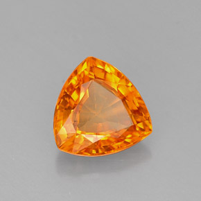 Safira laranja natural 1,04ct, trillion, VVS-VS