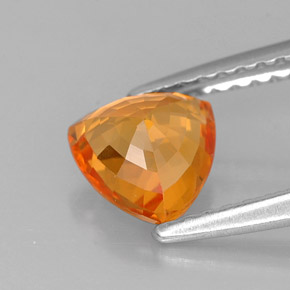 Safira laranja natural 1,04ct, trillion, VVS-VS