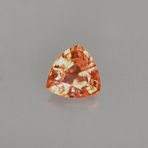 Safira laranja natural 0,86ct, trillion, VVS-VS