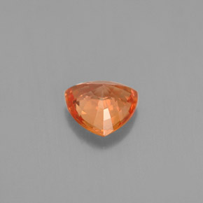 Safira laranja natural 0,86ct, trillion, VVS-VS