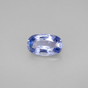 Safira azul natural 1,57ct, corte oval, VS
