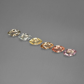 Pedras preciosas de safira multicolorido natural de  ct, marquise, VS-SI