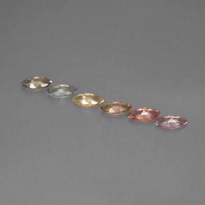 Pedras preciosas de safira multicolorido natural de  ct, marquise, VS-SI