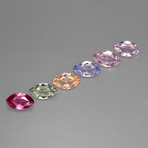 Pedras preciosas de safira multicolorido natural de  ct, marquise, VVS