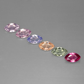 Pedras preciosas de safira multicolorido natural de  ct, marquise, VVS
