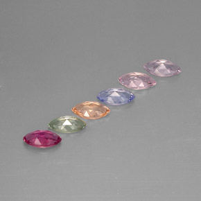 Pedras preciosas de safira multicolorido natural de  ct, marquise, VVS