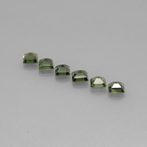 Pedras preciosas de safira verde natural de  ct, quadrado, VVS-VS