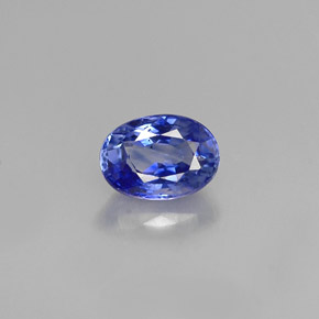 Safira azul natural 0,92ct, corte oval, VS