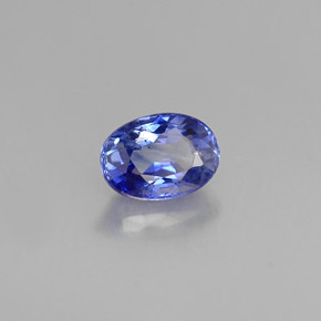 Safira azul natural 0,92ct, corte oval, VS