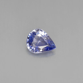Safira azul natural 0,60ct, formato de pêra, VVS