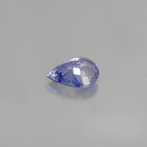 Safira azul natural 0,60ct, formato de pêra, VVS