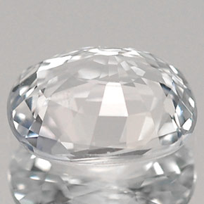 Safira branco natural 1,04ct, corte oval, VVS-VS