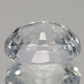 Safira branco natural 1,44ct, corte oval, VVS