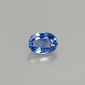 Safira azul natural 0,66ct, corte oval, VVS-VS