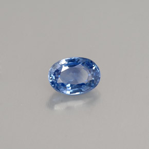 Safira azul natural 0,66ct, corte oval, VVS-VS