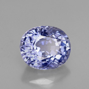 Safira azul natural 4,06ct, corte oval, IF