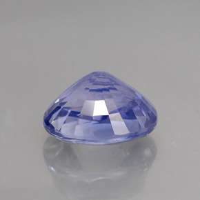 Safira azul natural 4,06ct, corte oval, IF