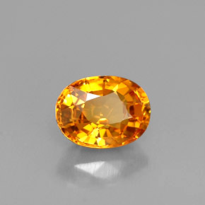 Safira amarelo natural 1,24ct, corte oval, VVS