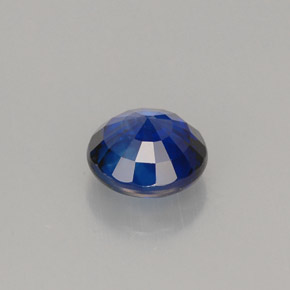 Safira azul natural 1,12ct, corte redondo, IF