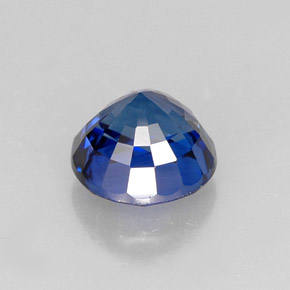 Safira azul natural 1,23ct, corte redondo, IF