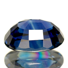 Safira azul natural 1,46ct, corte oval, VVS