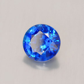 Safira azul natural 2,16ct, corte redondo, VVS