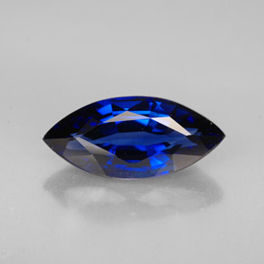 Safira azul natural 2,53ct, marquise, VVS