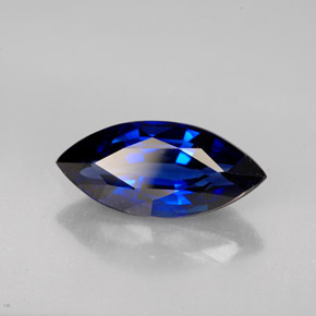 Safira azul natural 2,53ct, marquise, VVS