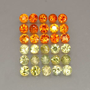 Pedras preciosas de safira multicolorido natural de  ct, corte redondo, VVS