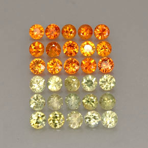 Pedras preciosas de safira multicolorido natural de  ct, corte redondo, VVS