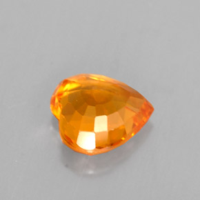 Safira laranja natural 1,10ct, formato de coração, VVS