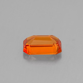 Safira laranja natural 0,62ct, corte esmeralda, VVS-VS