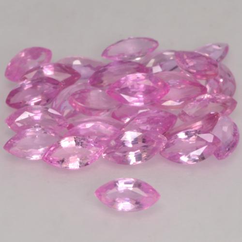 Pedras preciosas de safira rosa natural de 2,91 ct, marquise, VVS