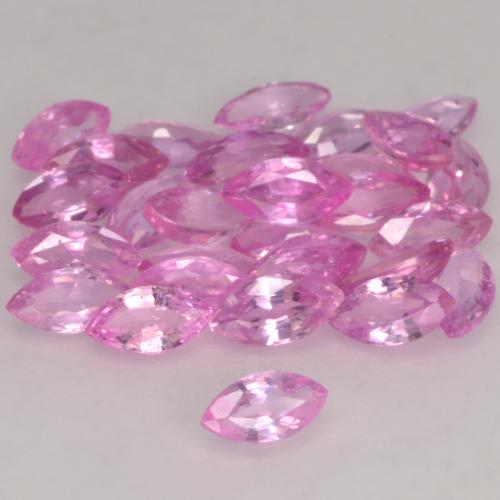 Pedras preciosas de safira rosa natural de 2,91 ct, marquise, VVS