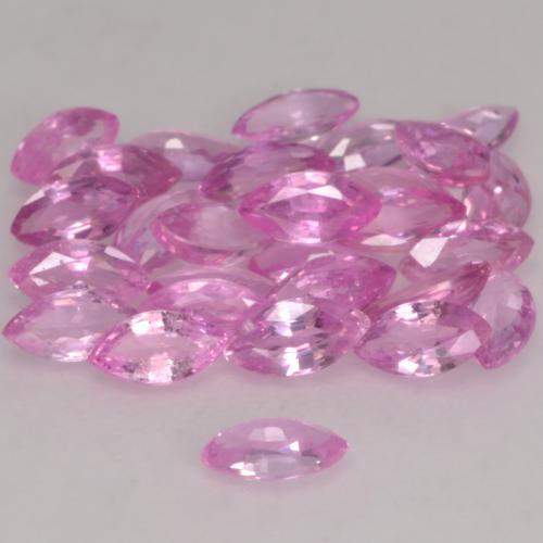 Pedras preciosas de safira rosa natural de 2,91 ct, marquise, VVS