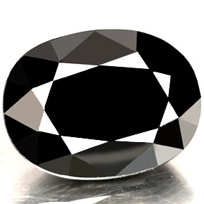 Safira preto natural 15,71ct, corte oval, opaco