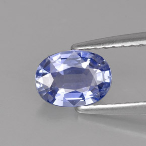 Safira azul natural 0,92ct, corte oval, VVS-VS