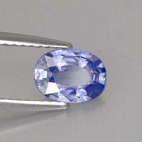 Safira azul natural 0,92ct, corte oval, VVS-VS
